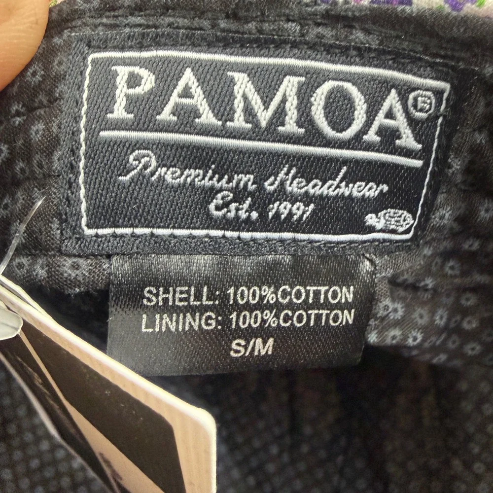 Pamoa Premium Headwear Womens Purple Floral Flat Cap Ivy Hat‎ PMV720 S/M NEW